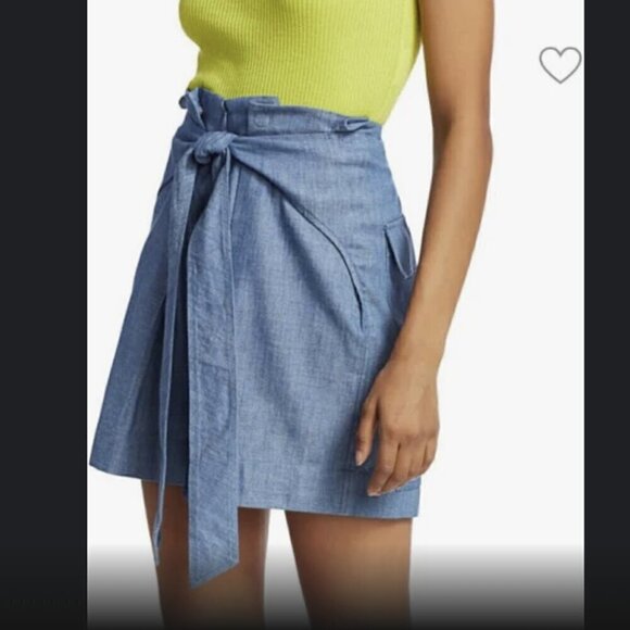 3.1 Phillip Lim Chambray Belted Paperbag shorts - Picture 11 of 12